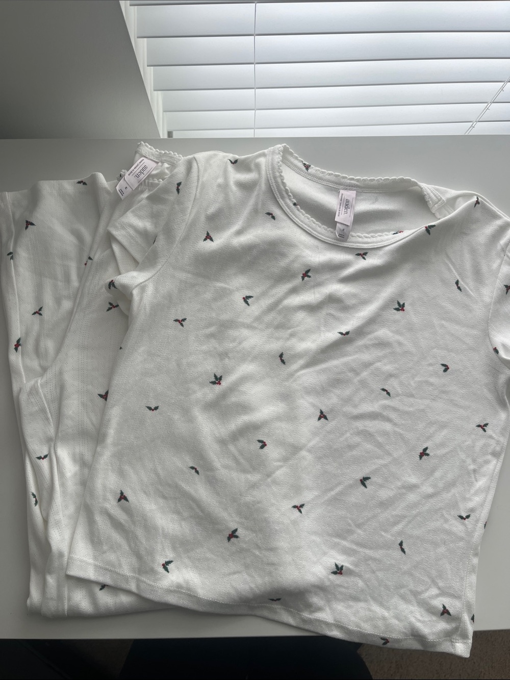 Auden Holiday Pajamas with Tiny Red & Green Berry Print